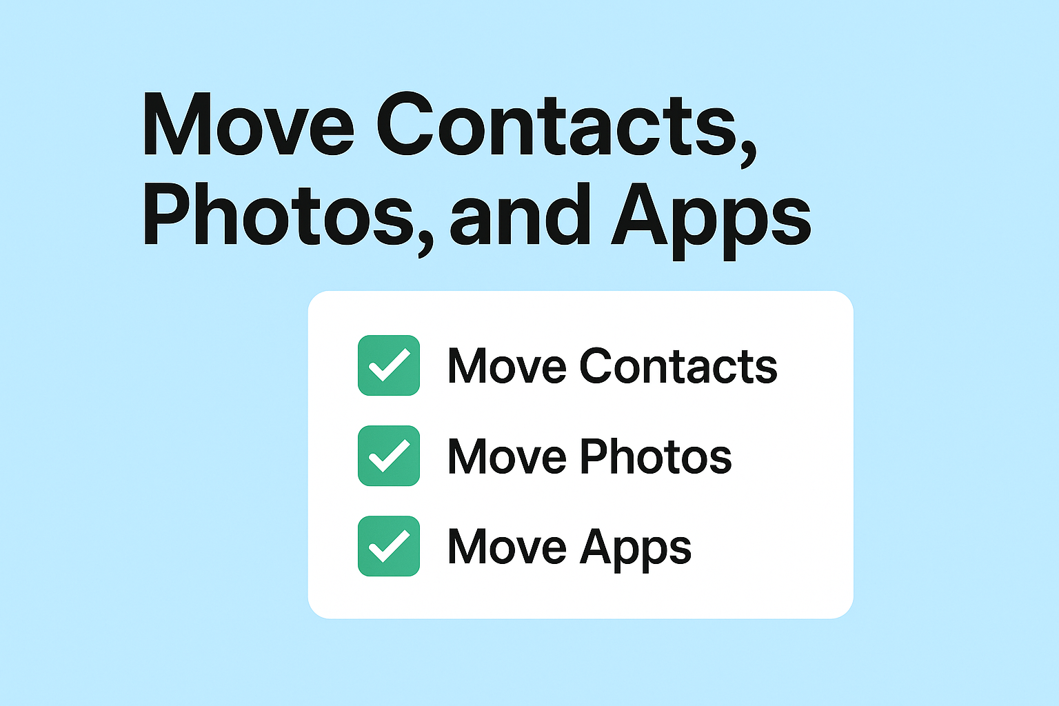 New Phone? Transfer Checklist